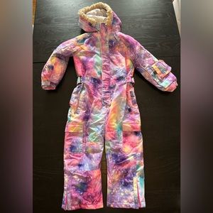 Bluemagic Kid's One Piece Snowsuits Tie dye pink/purple Size: 7 years (125 cm)
